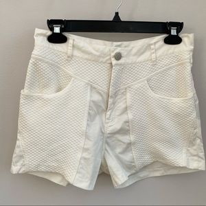 Surface to air white cotton shorts